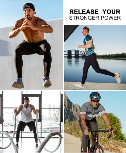Miniatura 5 de Milin Naco Men's Compression Pants Compression Leggings Sports Compression Pants & Tights Running Tights Ski Base Layer