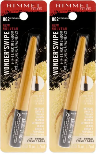 Miniatura 3 de Rimmel London Wonder Swipe 2 en 1 Liner to Shadow - 002 Instafamous Eyeliner Mujeres 0.06 oz