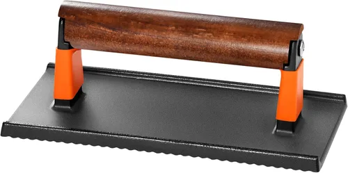 GGC Prensa de tocino para plancha, prensa de hamburguesa de hierro fundido para hamburguesas, bistec, tocino, sándwiches, prensa rectangular de