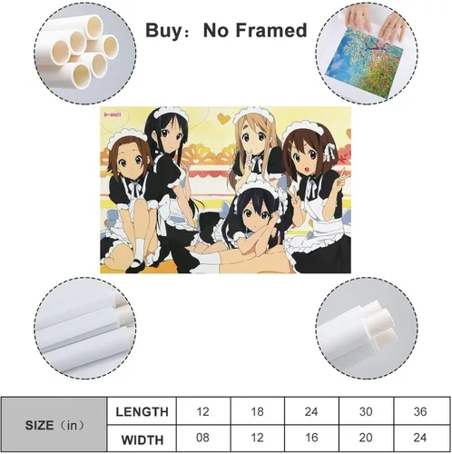Miniatura 2 de Póster de anime K-on, pintura decorativa, lienzo, arte de pared, póster de sala de estar, regalos para dormitorio, pintura de 12 x 18 pulgadas