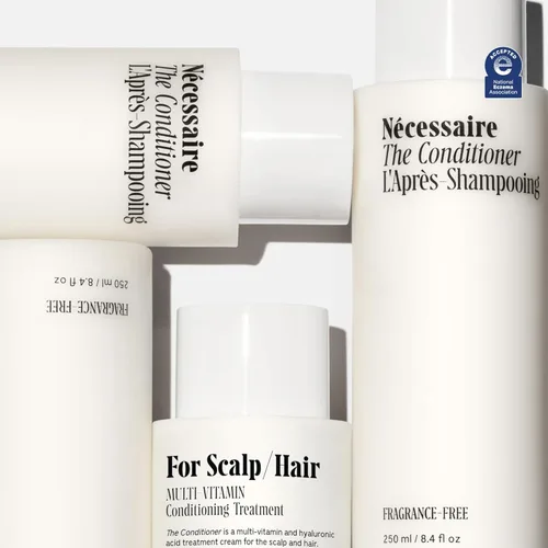 Miniatura 3 de Nécessaire El acondicionador. Sin fragancia. Tratamiento hidratante para cuero cabelludo + cabello. Ácido hialurónico. Hipoalergénico. Probado por