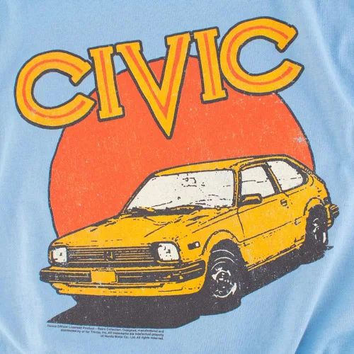 Miniatura 5 de Camiseta y calcomanías de Honda Vintage Distressed Civic