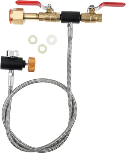 Miniatura 9 de Adaptador de recarga de CO2 con medidor de presión, adaptador rápido de repuesto de carbonatador de intercambio de soda plateado TEENGSE compatible