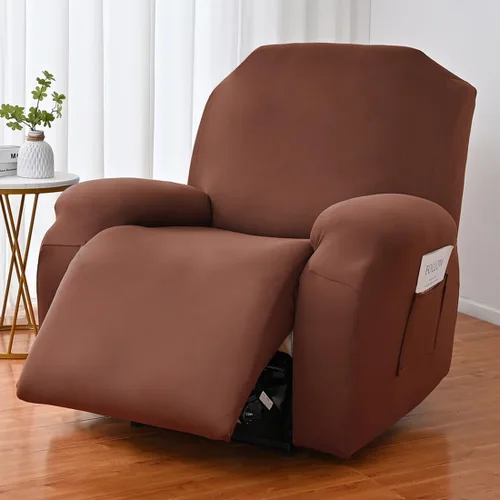 Miniatura 39 de vctops Fundas para sofá reclinable de 3 cuerpos, de punto, elásticas, suaves, lisas, antideslizantes, para sofá, protector de muebles con parte