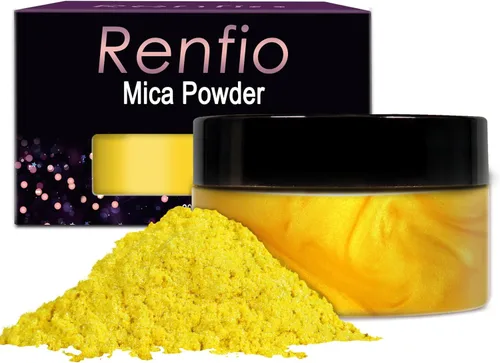 Miniatura 31 de Renfio Polvo de mica, polvo de mica de 60 colores para resina epoxi natural, pigmento de color, pigmento en polvo, botellas de 0.25 onzas, pigmentos