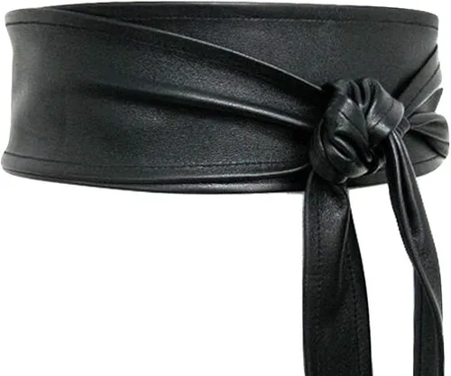 Miniatura 6 de Cinturón de cuero Obi para mujer, de cuero auténtico, ancho de 3 pulgadas, hecho a mano