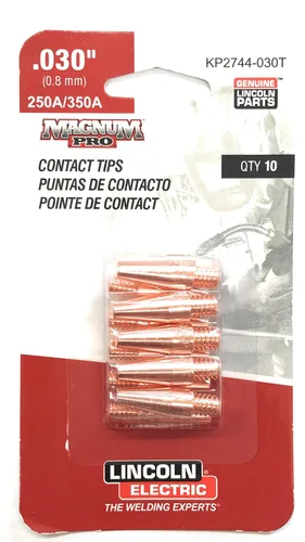 Lincoln Electric KP2744-030T Magnum PRO Copper Plus Puntas de contacto cónicas, 0.030 pulgadas, paquete de 10