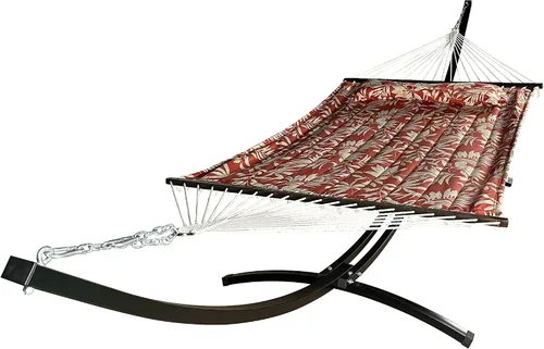Miniatura 4 de Soporte de hamaca de arco de acero galvanizado recubierto de polvo para interiores y exteriores, 15 pies. Soporte más fuerte para cama hamaca Negro