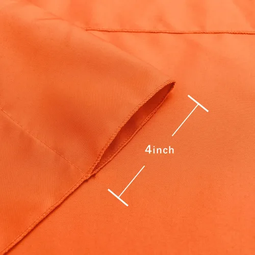 Miniatura 3 de Hiasan Cortinas de fondo naranja para fiestas, cortinas de fondo de fotografía de poliéster para reuniones familiares, decoraciones de boda, 5 x 10