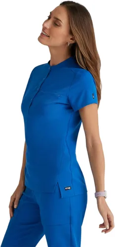 Miniatura 3 de BARCO Grey's Anatomy Spandex Stretch Direct - Camiseta médica para mujer, cuello a presión