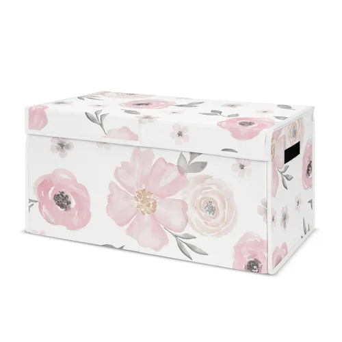 Miniatura 10 de Sweet Jojo Designs Caja de almacenamiento plegable de juguetes con tapa para habitación de bebé, habitación de niños, marfil, bohemio, vintage
