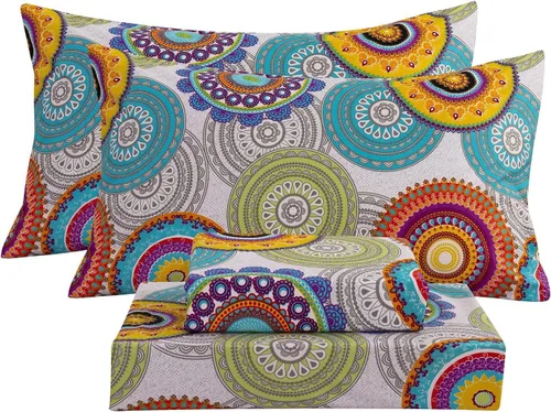 Miniatura 31 de Bedlifes Galaxy Outer Space Juego de Sábanas, con temática de galaxia, 3 piezas, incluye sábana encimera, sábana bajera y 1 funda de almohada