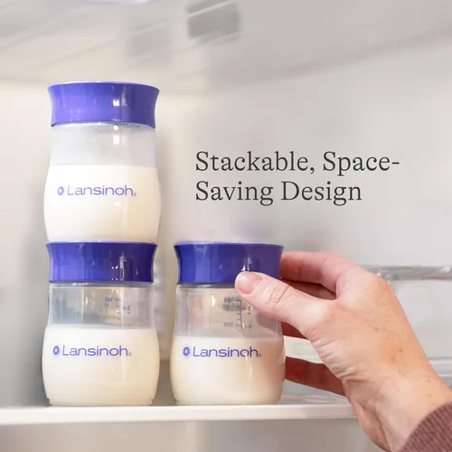 Miniatura 2 de Lansinoh Biberones de Almacenamiento de Leche Materna Paquete de 4 de 5oz Sin BPA y BPS Biberones de Alimentación de Bomba a Almacenamiento
