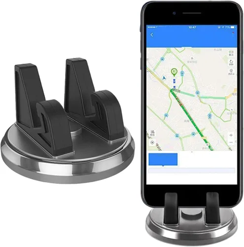 Miniatura 11 de Soporte de teléfono para automóvil, soporte compacto para teléfono de automóvil, soporte giratorio de 360°, almohadilla antideslizante para tablero