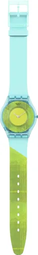 Miniatura 2 de Swatch Skin Classic BIOSOURCED bio-source Material Correa de silicona de cuarzo azul 16 reloj casual Modelo SS08Z104