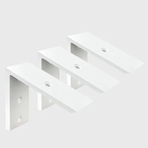Miniatura 16 de WINKER Soporte para encimera, paquete de 2 unidades resistente de soporte oculto en L para estante de 3/8 pulgadas de grosor, 10 x 6 x 2.5 pulgadas
