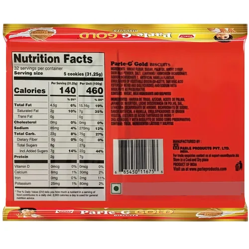Miniatura 2 de Parle -G Galletas de Oro, 2.2 lbs (10 pack de 3.53 oz)