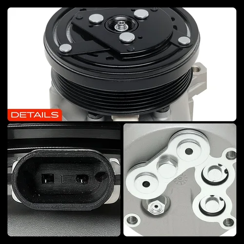 Miniatura 9 de A-Premium Compresor de CA con embrague compatible con Buick Century, Regal y Chevrolet Beretta, Celebrity, Córcega, Lumina, Lumina APV y Oldsmobile