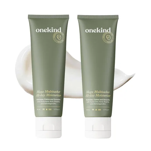 Miniatura 10 de Onekind Mega Multitasker Crema hidratante para todo el día, crema facial hidratante con ácido hialurónico y glicerina, hidratante antienvejecimiento