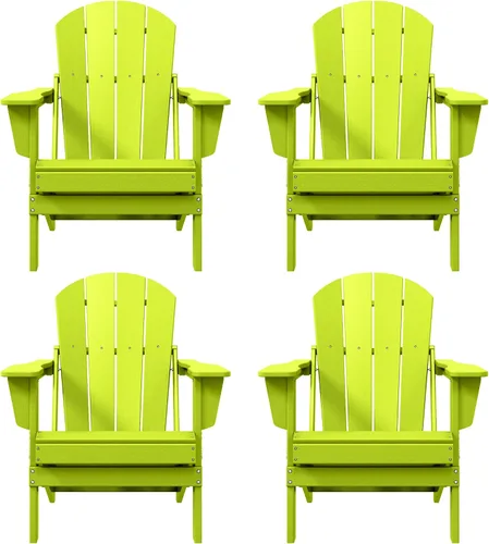 Miniatura 48 de HDPE Laguna Silla Adirondack plegable de polietileno (juego de 2), teca