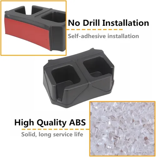 Miniatura 3 de Soporte de bandeja de almacenamiento para Ford Bronco 2021 2022 2023 2024, accesorios interiores, organizador negro, organizador trasero doble extra
