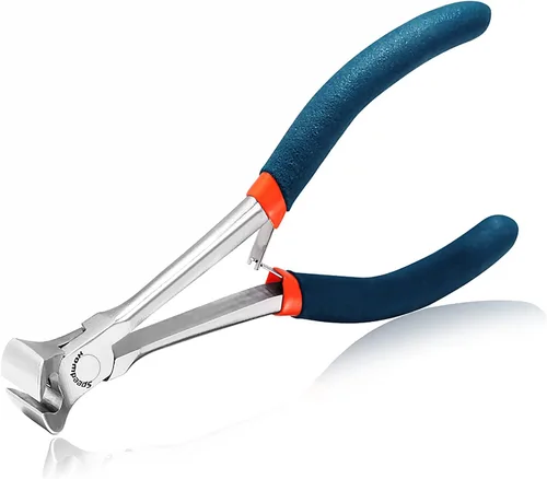 Miniatura 10 de SPEEDWOX Alicates de punta de aguja de largo alcance de 7 pulgadas con dientes, alicates de bucle de alambre de precisión extra largos para hacer