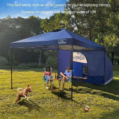 Miniatura 4 de KAMPKEEPER Side Tent,1/2 Person Camping Tent for 10' x 10' Pop Up Canopy, Easy Set Up Gazebo,Compatible with 10' Wide Canopy Tent 2-Azul marino