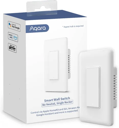 Miniatura 8 de Aqara - Interruptor de luz inteligente (sin neutro, interruptor doble), requiere AQARA HUB, interruptor de luz Zigbee, control remoto