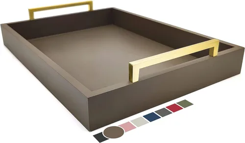 Miniatura 7 de Bandeja decorativa para mesa de café - Bandeja otomana - Bandeja de servir para desayuno, bebidas, licores - de granja a moderno - Acabado mate