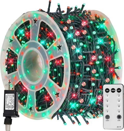 Miniatura 32 de TW SHINE - Luces de Navidad que cambian de color, 200 luces LED RGB de 66 pies, luces de Halloween para exteriores con control remoto, impermeables