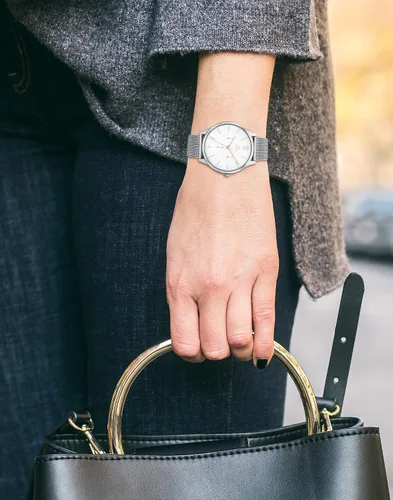 Miniatura 5 de Tommy Hilfiger Reloj de cuarzo para mujer con correa de acero inoxidable plateado 18 Modelo 1782456 Plateado Reloj de cuarzo