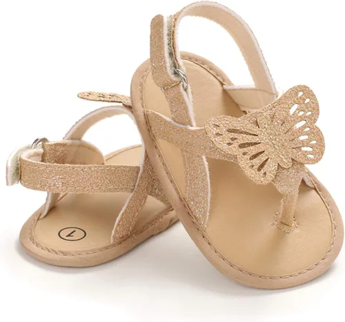 COSANKIM Sandalias de verano para bebés y niñas con suela suave de flores, zapatos de vestir para cuna, recién nacidos, para recién nacidos, para