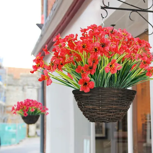 Miniatura 3 de JEMONG - 20 paquetes de flores artificiales para exteriores, resistentes a los rayos UV, flores falsas que no se decoloran, plantas de plástico