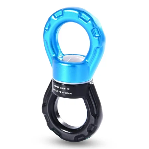 PACEARTH Columpio giratorio 35KN resistencia a la rotura 360° Rotator Dispositivo giratorio de seguridad accesorio colgante para escalada en roca,