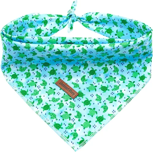 Miniatura 17 de Lionheart Glory Bandana para perro, bufanda azul para perro, estampado de cerveza, ajustable para perros pequeños a grandes