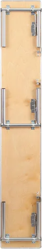 Miniatura 6 de EMMA + OLIVER Elevador superior de barra de madera de abedul de 72 x 12 x 12 pulgadas con patas plateadas