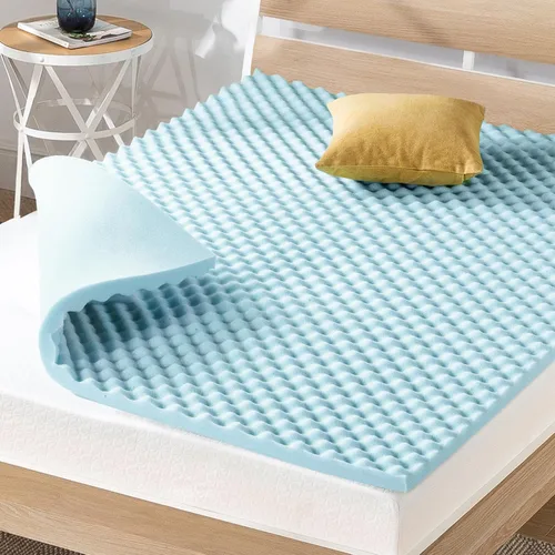 Miniatura 12 de Best Price Mattress Cubrecolchón de espuma viscoelástica con forma de huevera de 4 pulgadas con infusión de gel refrescante, certificado