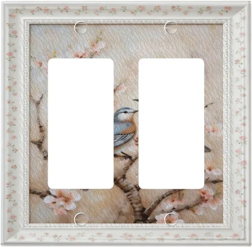 Miniatura 44 de Cubiertas Decorativas de Arte para Interruptores de Luz, Hojas de Otoño, Placa de Pared de Palanca Individual, Cubierta Decorativa de Interruptor