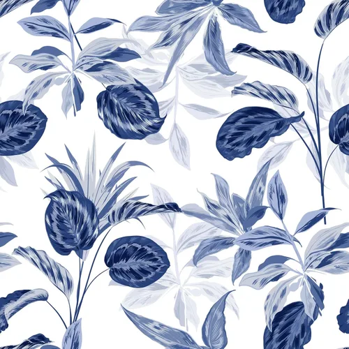 BaoHArtHome Papel tapiz floral azul para despegar y pegar, extraíble, papel de contacto de flores vintage, autoadhesivo, impermeable, apto para