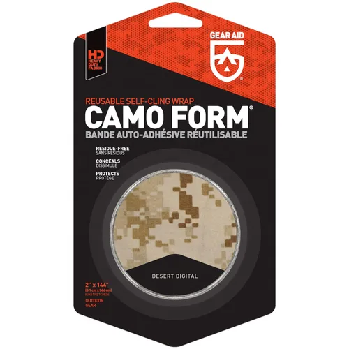 GEAR AID Camo Form Envoltura de Camuflaje de Tela Autoadhesiva y Reutilizable, Añade Agarre y Protege las Manos de Superficies Calientes o Frías