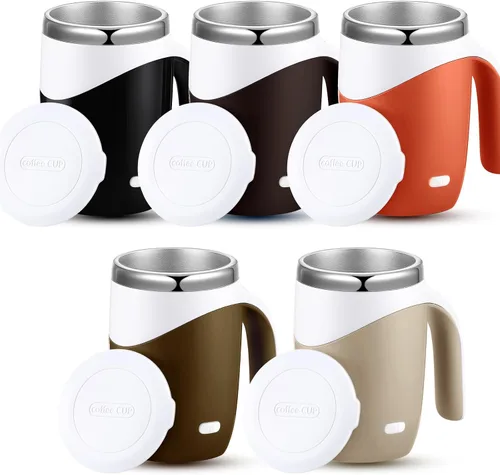 Miniatura 9 de Patelai 2 tazas de café autoagitables a granel, regalo del día del padre, taza mezcladora de 13.5 onzas, vasos de viaje recargables automáticos