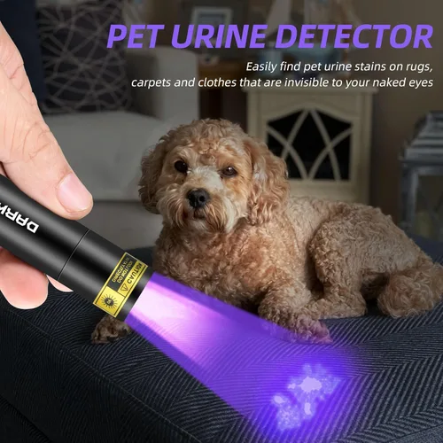 Miniatura 4 de DARKBEAM Linterna UV Luz Negra 395 NM, Mini pero Potente USB-C LED Recargable Lámpara de Madera, Linternas Ultravioleta para Orina de Mascotas