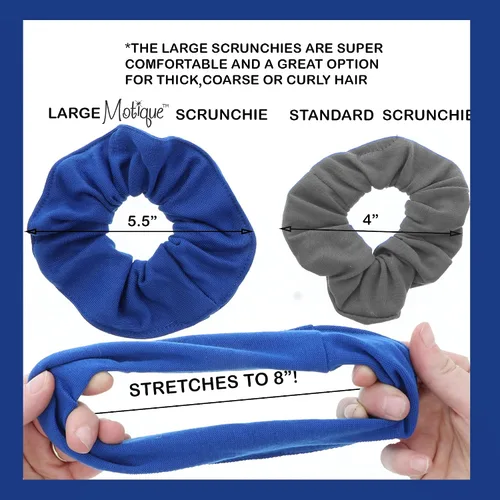 Miniatura 2 de Set of 2 Large Solid Scrunchies (Beige)