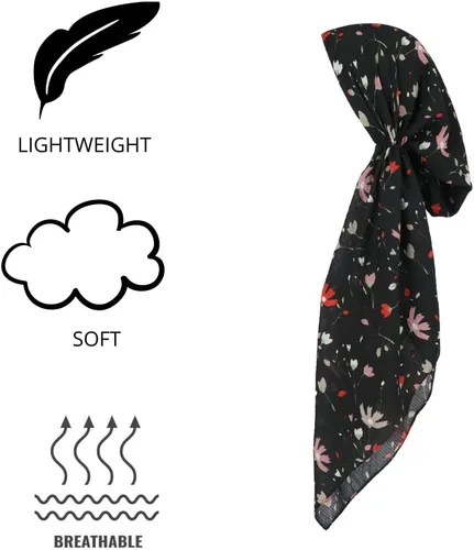 Miniatura 80 de Madison Headwear Bufandas preatadas para la cabeza para mujer con material ligero prensado y atractivo