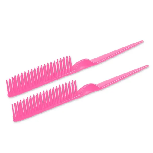 Miniatura 12 de SIMPOR Peine de pelo de 3 filas para desenredar natural, cepillo de peinado de pelo, cerdas de nailon, destrenzar, peine de cola de rata