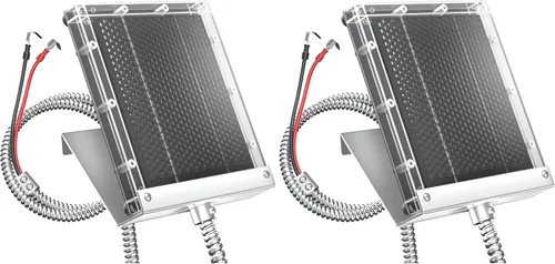Miniatura 7 de POWOXI Panel solar de 12 V para alimentador de ciervos: cargador de batería solar impermeable de 1.7 W con soporte de montaje alimentador de clip