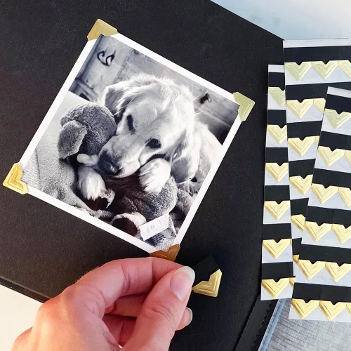 Miniatura 5 de SCRAPBOOK ADHESIVES BY 3L - Esquinas autoadhesivas de papel fotográfico, color blanco, paquete de 108