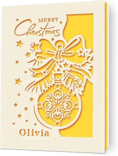 Miniatura 9 de EDSG Tarjetas de Navidad personalizadas 2025, tarjetas de felicitación personalizadas, tarjeta de Navidad de papel láser, regalo de Papá Noel