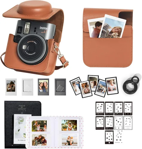 Miniatura 12 de Mini 41 Funda protectora para cámara instantánea Fujifilm Instax Mini 41, funda de cuero PU retro para cámara Mini 41 con álbum de fotos mini de 64