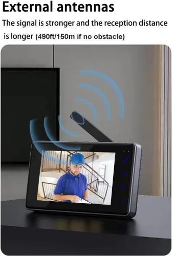 Miniatura 3 de TKMARS Timbre de puerta inalámbrico sin suscripción, video timbre de puerta, intercomunicador en tiempo real y bidireccional, video 1080P, ángulo
